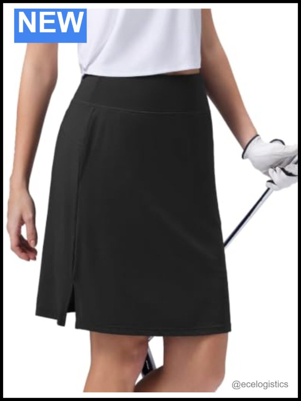 Women's Knee Length Golf Skorts High Waisted with Pockets